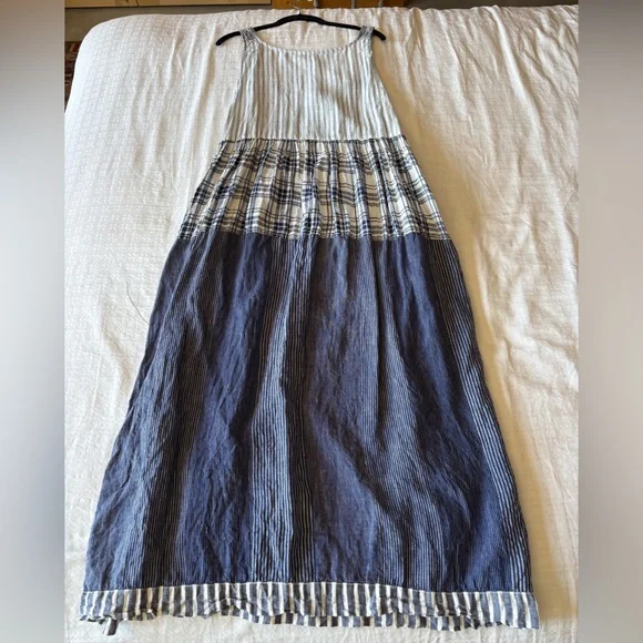 Free People CP Shades Linen Patchwork Dress - Picture 16 of 16